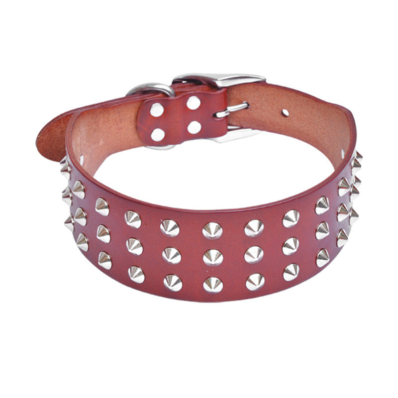 Luxury Cowhide Diamond Anti-Bite Pet Neckband