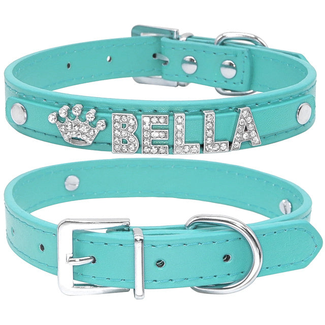 Personalized Rhinestone Cat, Puppy Collar