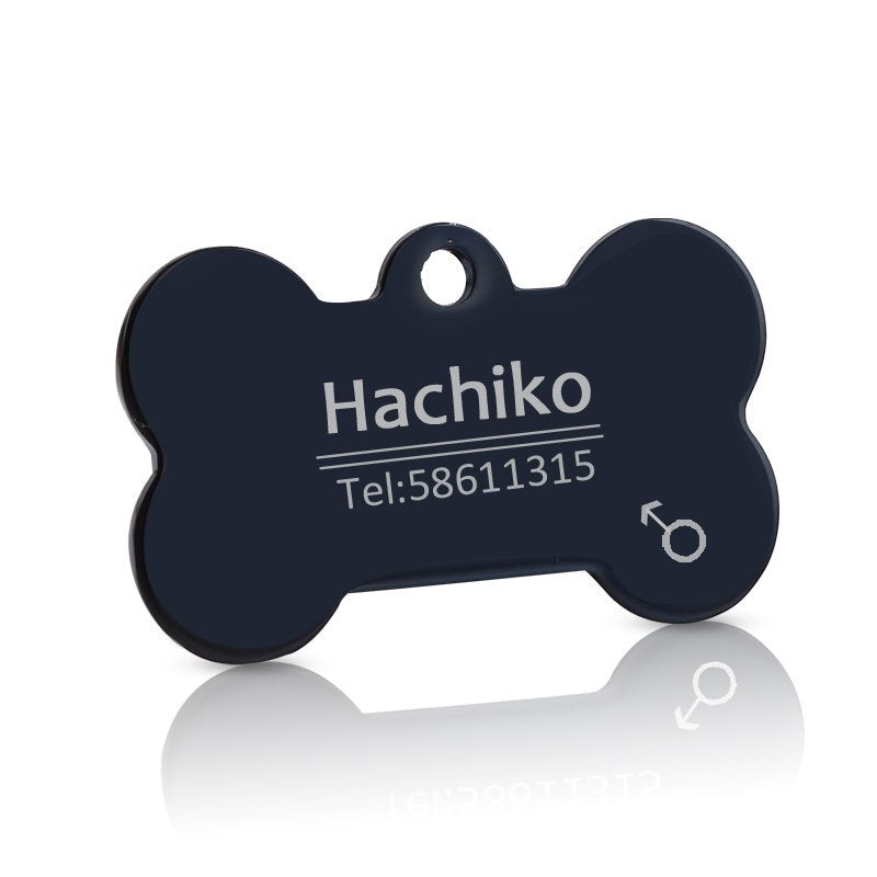 Pet Titanium Steel Tag - Custom Engraved with Name, Phone Number, Address, and Photo