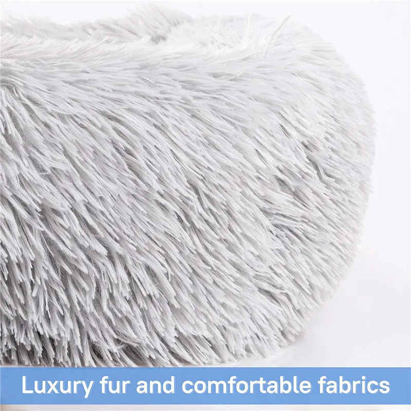 Luxury Plush Dog Bed: Calming Washable Mat