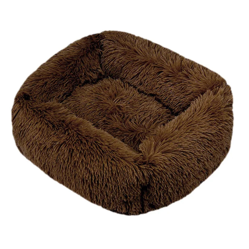 Luxury Plush Dog Bed: Calming Washable Mat