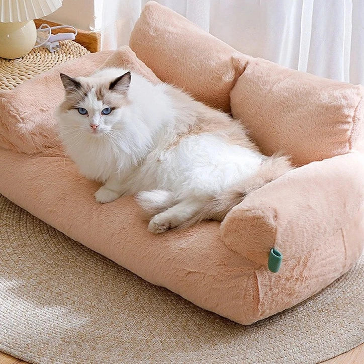 Luxury Plush Cat Bed Sofa