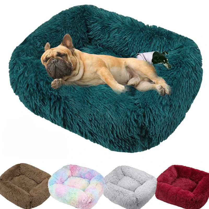 Luxury Plush Dog Bed: Calming Washable Mat