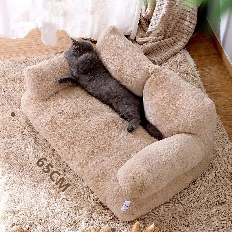 Luxury Plush Cat Bed Sofa