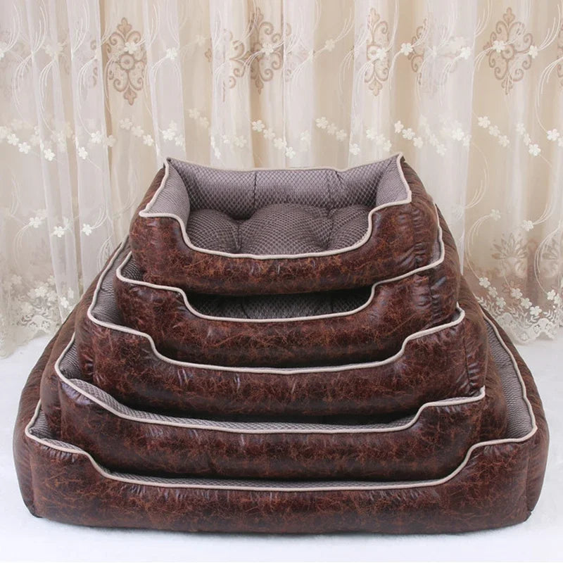 Opulent Leather Dog Bed