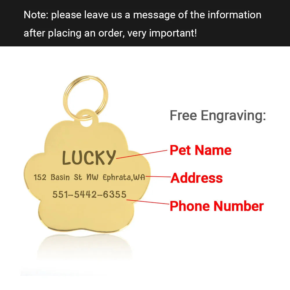 Personalized Pet ID Tag Necklace