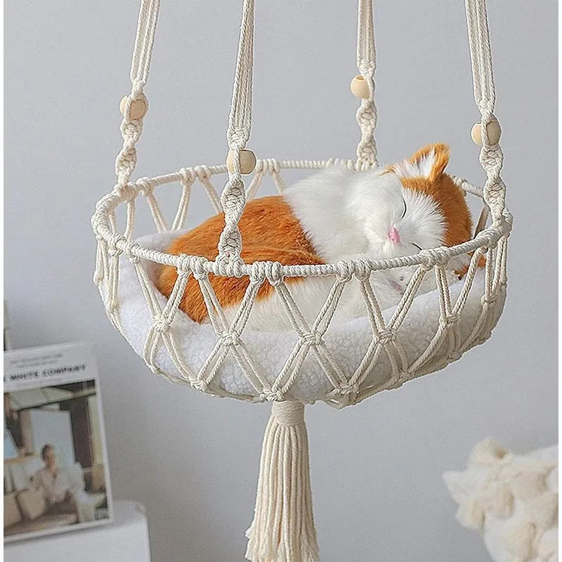 CozyCat Handwoven Hammock Bed