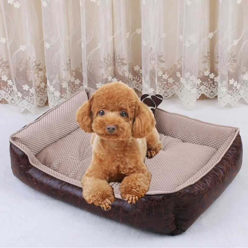 Opulent Leather Dog Bed